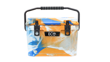 Load image into Gallery viewer, Orange White &amp; Blue 20qt Cooler
